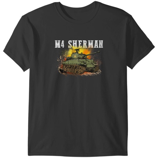 Discover M4 Sherman the WW2 Tank a WWII armys Tank for Military Boys T-Shirts