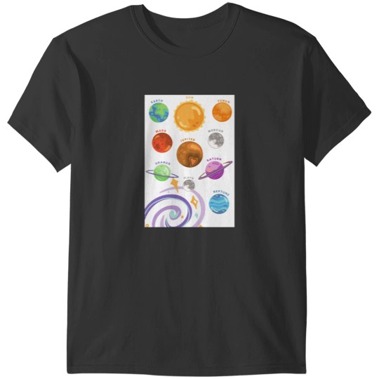 Discover Planets Colour,Cosmis Sound Classic T-Shirts
