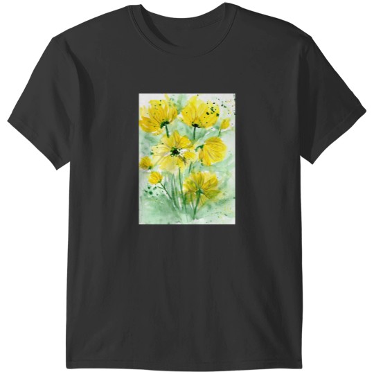Discover Colorful watercolor peony flowers and leaves Long T-Shirts