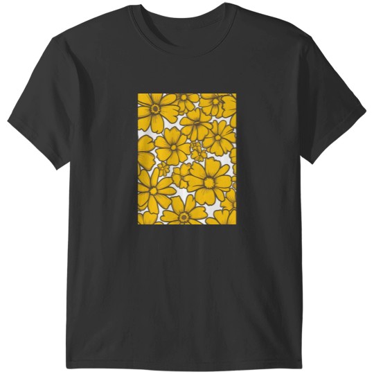 Discover Sunny Day Floral Pattern Graphic T-Shirts