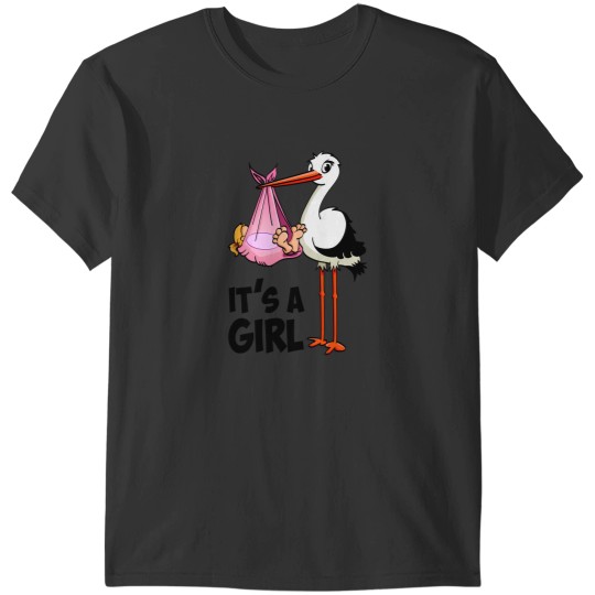 Discover Its A Girl The Pink Stork And The Ba T-Shirts