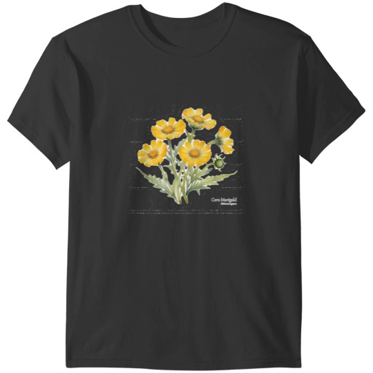 Discover Yellow Corn Marigold Botanical Style Classic T-Shirts