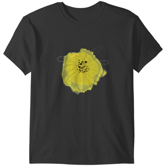 Discover Sunny Yellow Flower Abstract Art Pattern Classic T-Shirts
