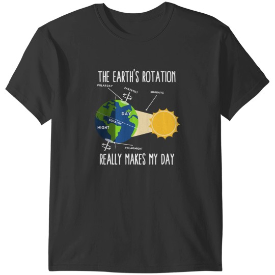 Discover Funny Earth Rotation Earth Days Science Teacher Kids Women T-Shirts