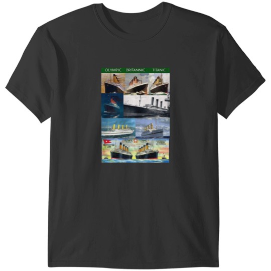 Discover Titanic and her sisters olympics, britanic sister ship,iceburg,white star star liners, Classic T-Shirts