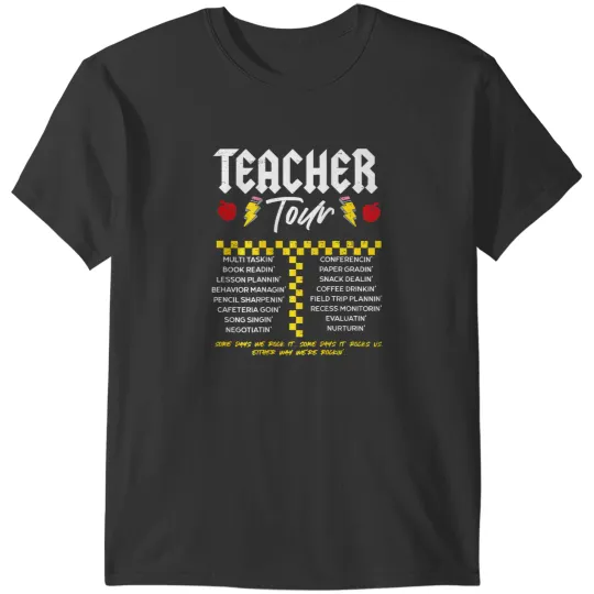 Discover 2sided FrontBack Lightning Bolt ABCD The Teacher Tour T-Shirts