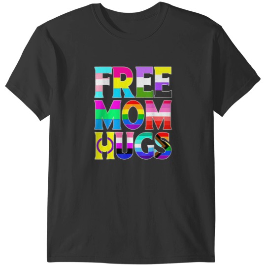 Discover Free Mom Hugs Rainbow Flag LGBTQ Pride Month Cute Trans T-Shirts