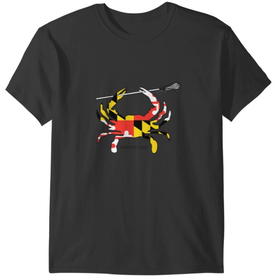 Discover Maryland Crab Lacrosse Shirt MD LAX Maryland Lacrossess T-Shirts