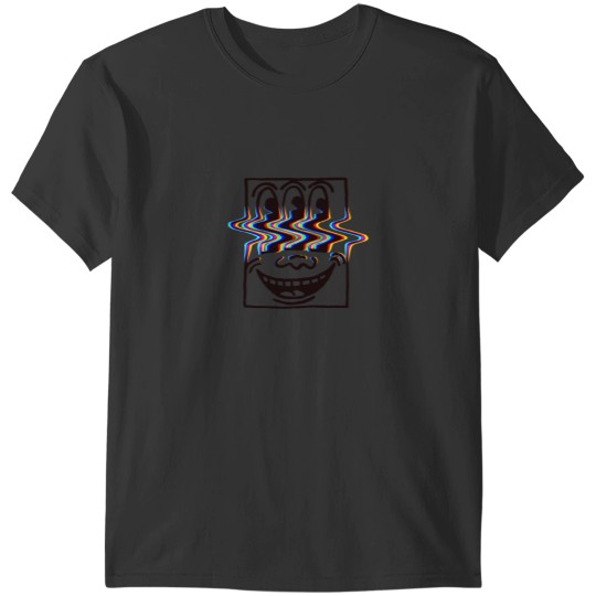 Discover Three Eyed Smiling Face Glitch Essential T-Shirts