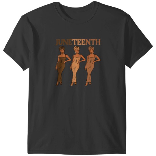 Discover Juneteenth Black Woman Dress 1865 Melanin Women T-Shirts