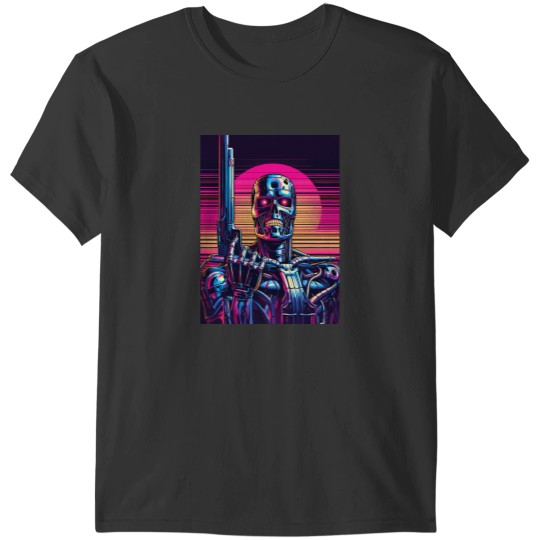 Discover Synthwave Terminator Vector Graphic T-Shirts