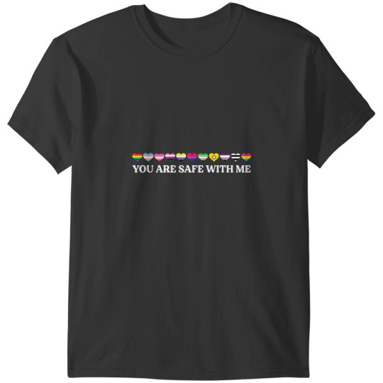 Discover You Are Safe With Me LGBTs Flag T-Shirts