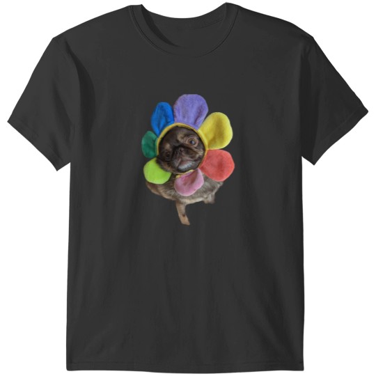 Discover Chilli The Pug flower hat T-Shirts