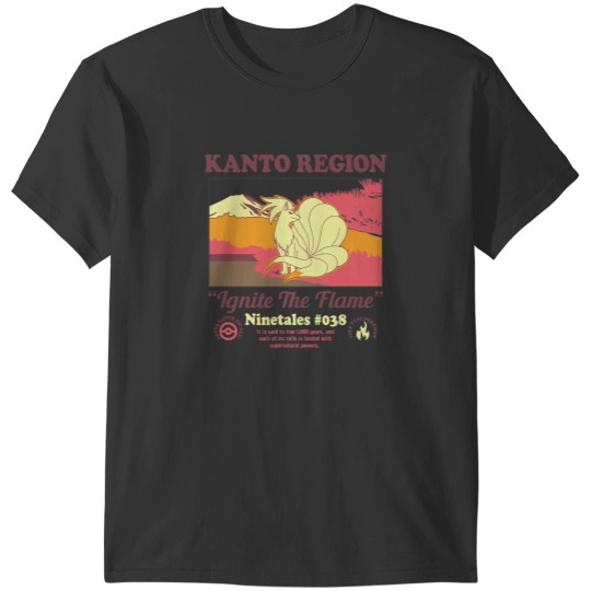 Discover Pokemonss Ninetales Kanto Region Ignite The Flame Portrait T-Shirts