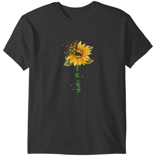 Discover Sheltie Mom Cool Sunflower Shetland Sheepdog Dog Lover Gifts T-Shirts