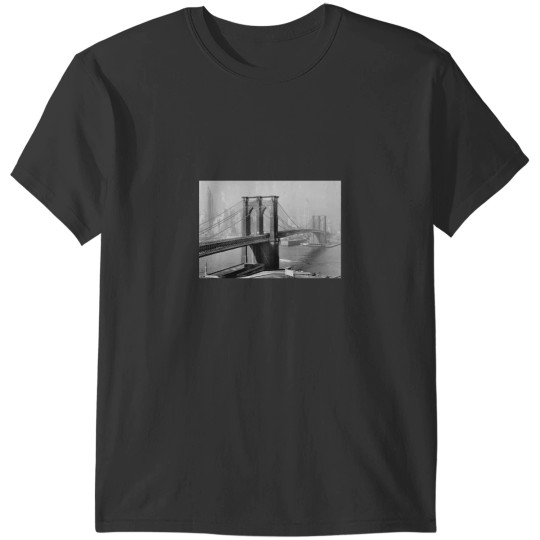Discover 1940_s Bridge Black and White Daytime Photograph T-Shirts