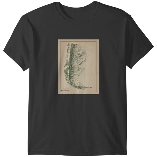Discover Patagoniass in Argentina and Chile Relief Map 3D digitallyrendered T-Shirts