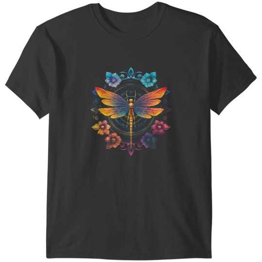 Discover Mandala Chakra Dragonfly T-Shirts