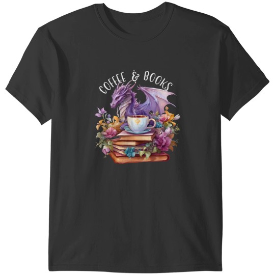 Discover Dragons Coffee Books Bookworm Fantasy Dragon Lover Themed T-Shirts