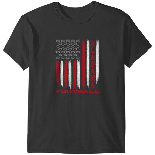 Discover Patriotic USA Flag Albm Football Season Party T-Shirts