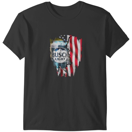 Discover Americans Busch Flag Light Beer T-Shirt - Clarise Design
