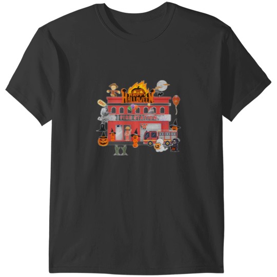 Discover Firefighter Halloween - Firee station Happy Halloween T-Shirts