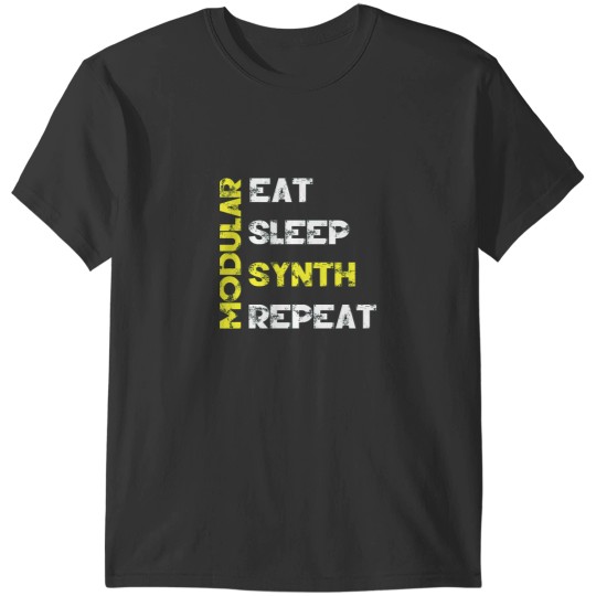 Discover Modular Synth - Eat Sleep Modular Synth RepeatActive T-Shirts