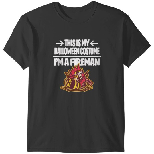 Discover I'm a Fireman Firefighter This is My Halloween Costume Idea Fitted Scoop T-Shirts