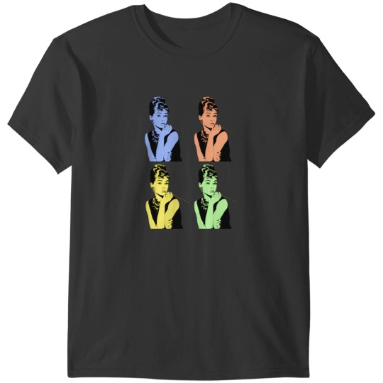 Discover 4 Colored Pictures Audrey Hepburn Actress T-Shirts