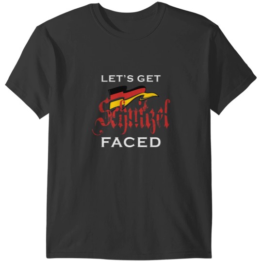 Discover Lets Get Schnitzel Faced Funny Oktoberfest German flag beer T-Shirts