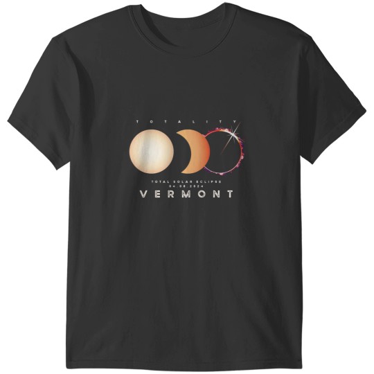 Discover Solar Eclipse 2024 Vermont Total Eclipse Astronomy Graphic T-Shirts
