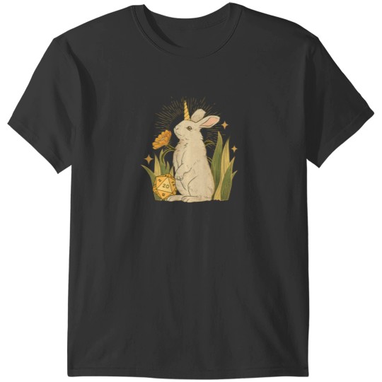 Discover ALMIRAJ DND DICE Cute Rabbit D20 dice. T-Shirts