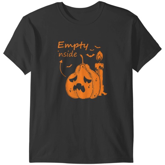Discover Funny Pumpkin Empty Inside Halloween T-Shirts