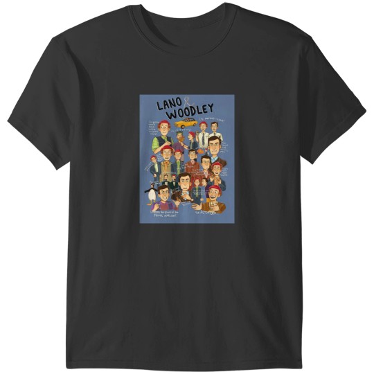 Discover Lano And Woodley Compilation Blue Background T-Shirts
