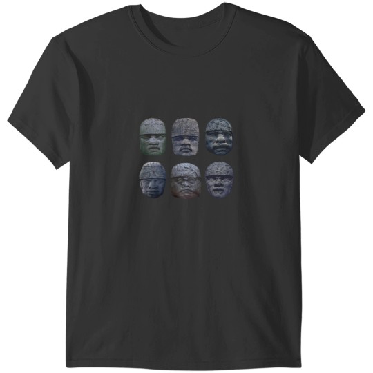 Discover Six Stone Olmec Heads T-Shirts