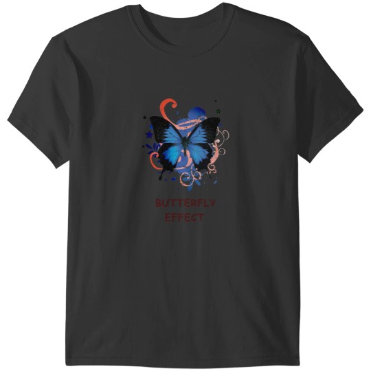 Discover Blue and black colors Butterflygraphic art T-Shirts
