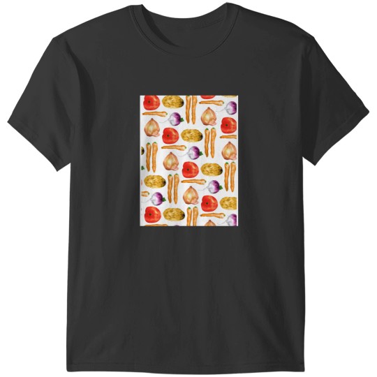 Discover Vegetable Pattern Graphic T-Shirts