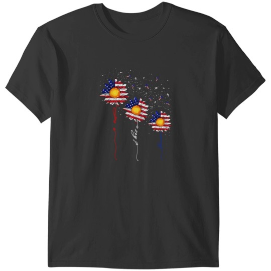 Discover christian cross red white blessed sunflower 4th of july T-Shirts