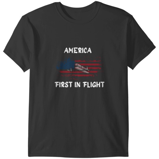 Discover America First in Flight Wright brothers patriotic T-Shirts