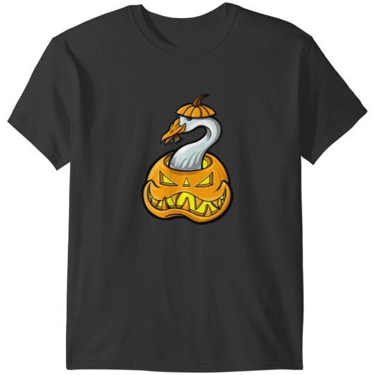 Discover Halloween Goose Stealing Candy Pumpkin Honk T-Shirts