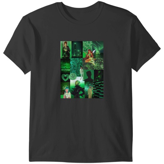 Discover Green Collage Active T-Shirt - Vibrant Green Design