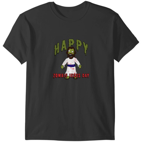 Discover Creepy Zombie Jesus wants BRAINS! Happy Zombie Jesus Day! Funny Horror creepy zombie jesus T-Shirts