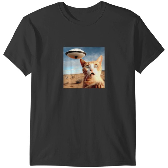 Discover Alien UFO Funny Cat T-Shirts