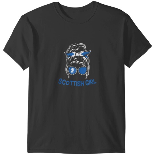 Discover Scotland Scottish Girl Scotland Flag T-Shirts