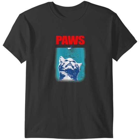 Discover Kitty with large Jaws attacking a mouse PAWS T-Shirts