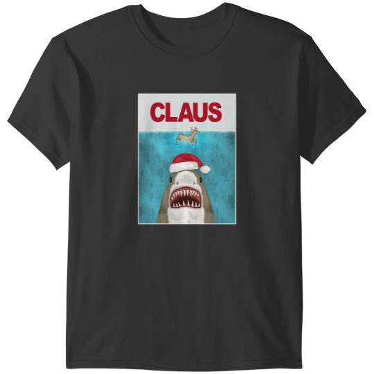 Discover Funny Christmas Santa Claus Shark Reindeer Humor T-Shirts