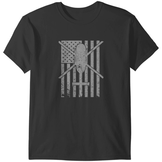 Discover EC130 Helicopter Vintagess Flag T-Shirts