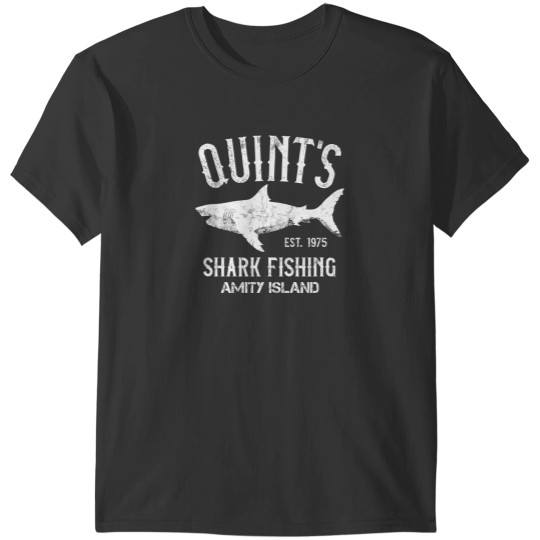 Discover Quint's Shark Fishing - Amity Island 1975 T-Shirts