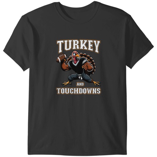 Discover Thanksgiving Design for Boys Turkey and Touchdowns Youth Men T-Shirts
