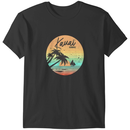 Discover Vintagess Kauai Hawaii Surfer Hanalei Kauai Island Hawaiian T-Shirts